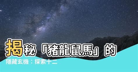 豬龍鼠馬是什麼意思|揭秘十二生肖：探索十二生肖的特徵、傳說及文化意義